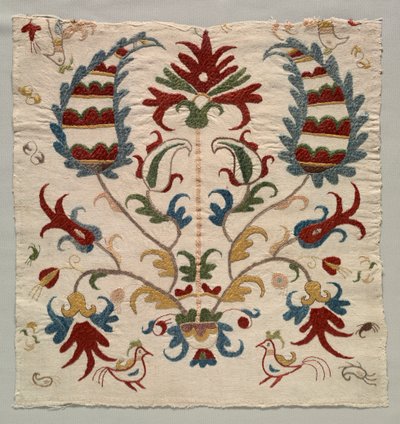 Fragment av kuddfodral eller panel av överkast av Unknown artist