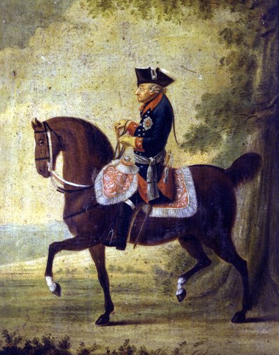 Fredrik den store, kung av Preussen (1712 - 1786). Längst ner på målningens ram står det ""... Berlin 1776. Museo del Risorgimento. Milano av Unknown artist