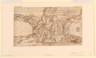 Frisera med Putti och medaljonger av Unknown artist