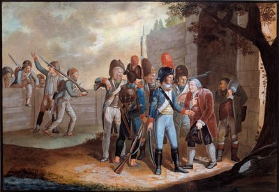 Franska revolutionen: "" Bidrag av krigsdäck från fransmännen i Schweiz"" Anonym målning. 1798. Paris, Musee de l
