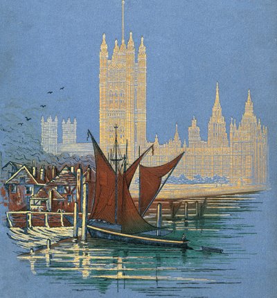 Framsida från boken London Pictures, utgiven 1890 av Unknown artist