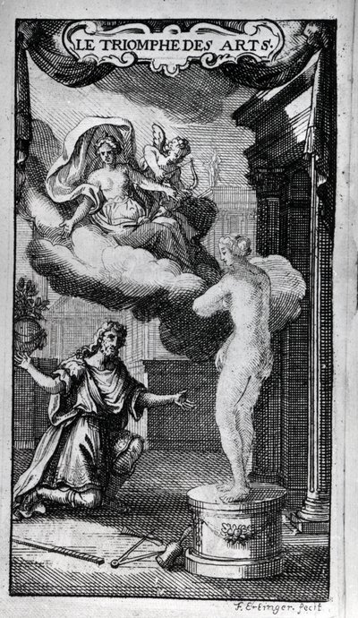 Frontispice av "" Le Triomphe des Arts"" Libretto av Antoine Houdar (eller Houdart) de La Motte (1672 -1731) Musik av Michel de la Barre. 1700. av Unknown artist