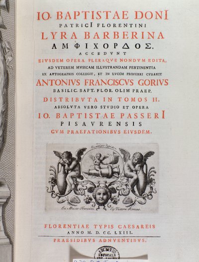 Frontispice av Lyra Barberina (gravyr av Unknown artist