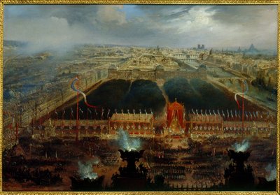 Konstitutionens dag på Place de la Concorde den 12 november av Unknown artist