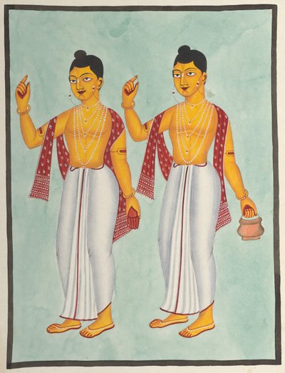 Gaur och Nitai av Unknown artist