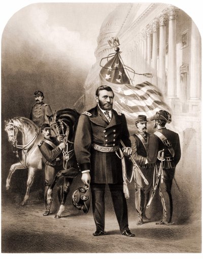 General Ulysses Grant (1822-1885), amerikansk statsman av Unknown artist