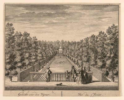 Utsikt över dammen; Vue du Vivier av Unknown artist