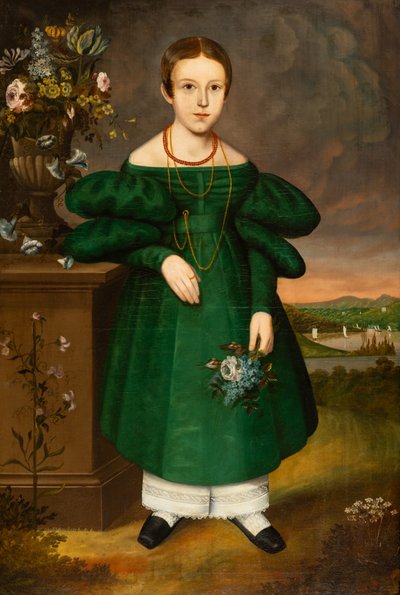 Flicka i grönt av Unknown artist