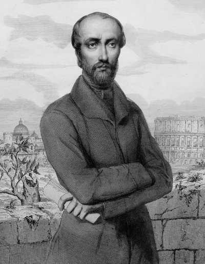 Giuseppe Mazzini, italiensk patriot och politiker - 1864 - Porträtt av den italienske republikanske politikern Giuseppe Mazzini (1805-1872) av Unknown artist