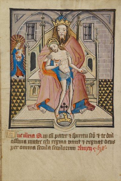 Gud Fadern och Sonen med Jungfru Maria av Unknown artist