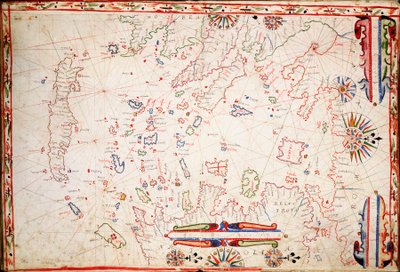 Grekisk arkipelag, ca 1620 (pergament) av Unknown artist