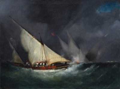Grekiska pirater attackerar ett turkiskt fartyg av Unknown artist
