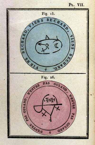 Grimoire av påven Honorius brukade tillkalla demoner. Ed. av 1760. av Unknown artist