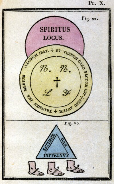 Grimoire av påven Honorius brukade tillkalla demoner. Ed. av 1760 av Unknown artist