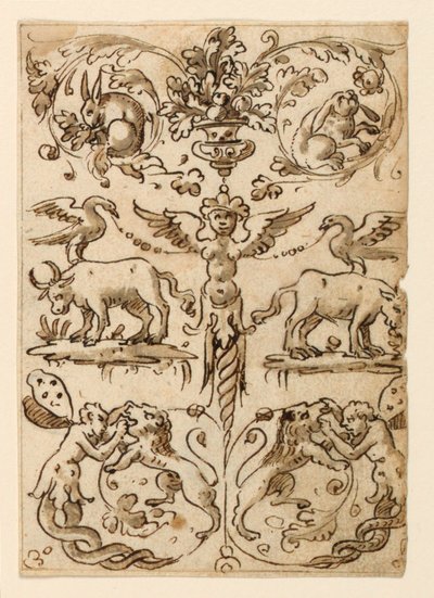 Grotesk panel av Unknown artist