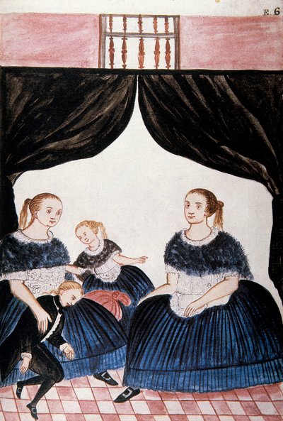 Group of Mourning Women, från boken "Trujillo of Peru" eller "Codex Martinez Companion", av Baltazar Martinez Companion och Bujanda, biskop av Trujillo (1782-1785) av Unknown artist