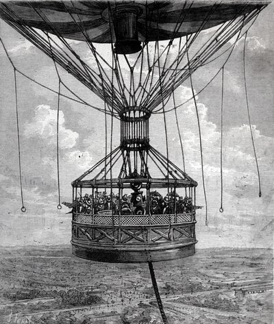 Henry Giffards ballong i fångenskap 1878. av Unknown artist