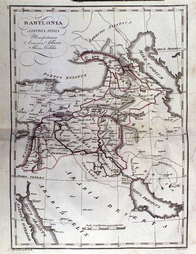 Mesopotamiens historiska atlas. Babylonien, Syrien och Assyrien. Slutet av 1700-talet. av Unknown artist