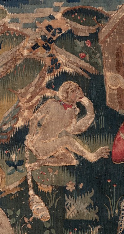 Historia om Saint Piat och Saint Eleuthère, scen 12: Uppståndelsen av tribunens dotter Detalj. av Unknown artist