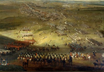 Holland War: Battle of Kokesberg (1677) även kallad Kochersberg (i Alsace) Anonym målning från 1677. Chateau De Vaux Le Viscount. av Unknown artist