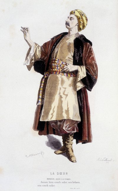 Horace i ""systern" (av Jean de Routrou 1647), i ""Fransk teater under 1500- och 1600-talen före Moliere"" av Edouard Fournier. av Unknown artist