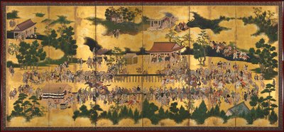 Hästkapplöpning vid Kamo Shrine av Unknown artist