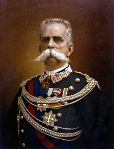 Humbert I, Kromolitografi, sent 1800-tal. av Unknown artist