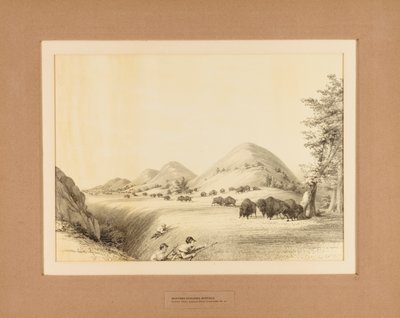 Jägare som förföljer bufflar - nr 11 av Unknown artist