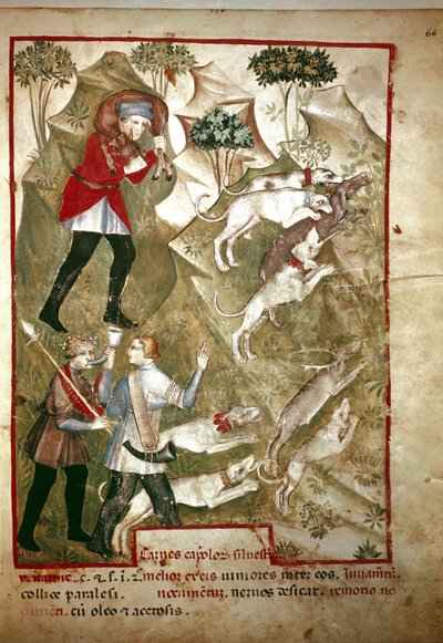 Jakt (miniatyr, 1300-talet) av Unknown artist