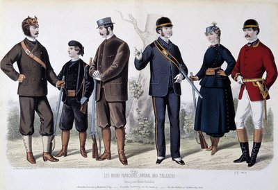 Jaktdräkter, "" Le Journal des tailors"" av Unknown artist