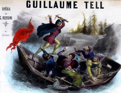 Illustration av ett partitur av "" Guillaume Tell" av Unknown artist
