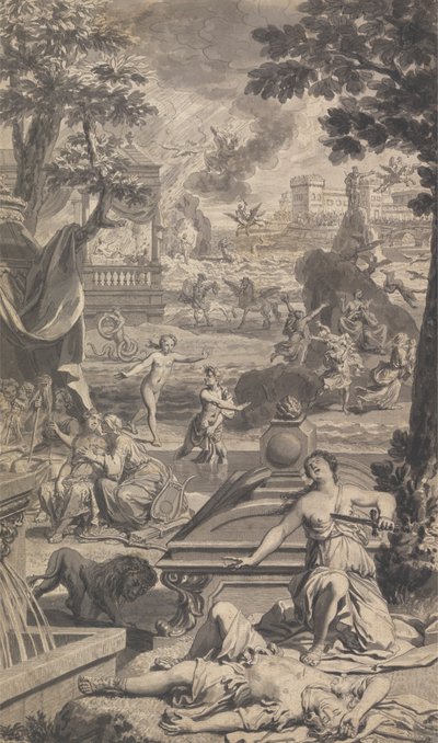 Illustration till Tonsons Ovidiska metamorfos (tre av fyra) av Unknown artist