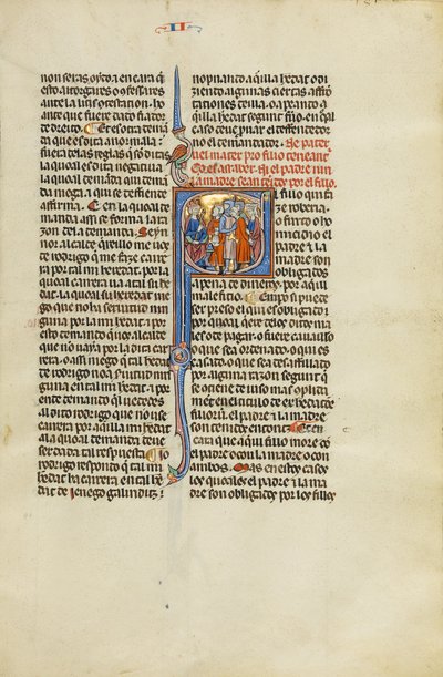 Inledande text E: En familjs son leds av soldater inför en kung av Unknown artist
