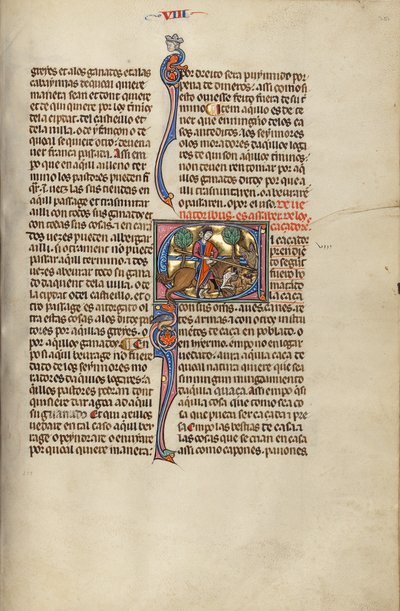 Initial E: En jägare som dödar ett vildsvin av Unknown artist