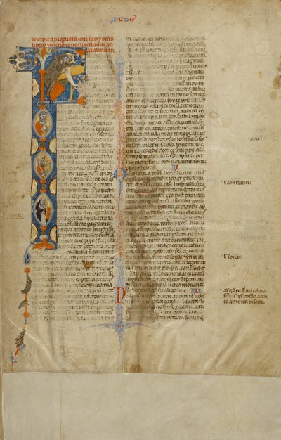 Inledande text F: Helgonen Hieronymus, Petrus, Paulus och Dominicus av Unknown artist