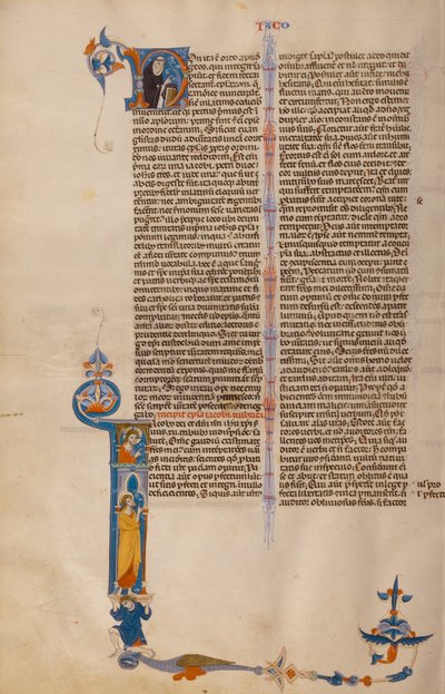 Initial I: Sankt Jakob med Kristus ovanför av Unknown artist