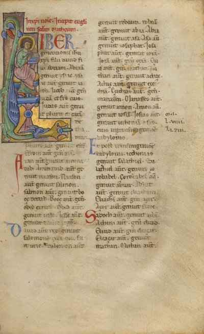 Initial L: Sankt Matteus sittande av Unknown artist