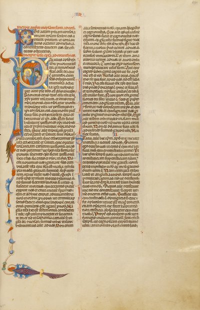 Initial P: Sankt Paulus ger ett brev till en budbärare av Unknown artist