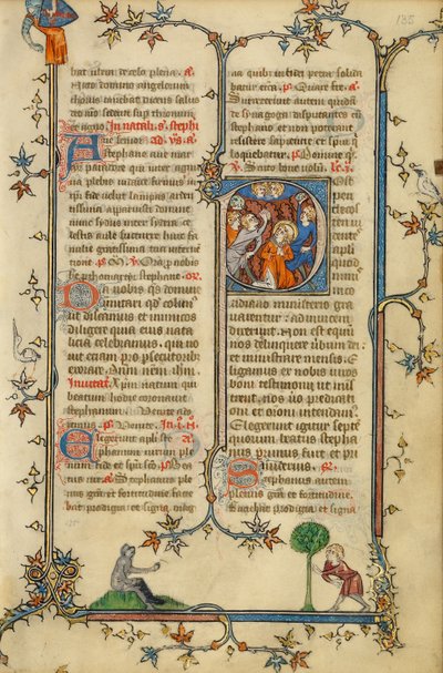 Initial P: Steningen av Sankt Stefan av Unknown artist