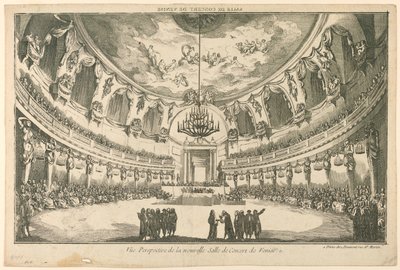 Interiör av det nya konserthuset, Venedig av Unknown artist