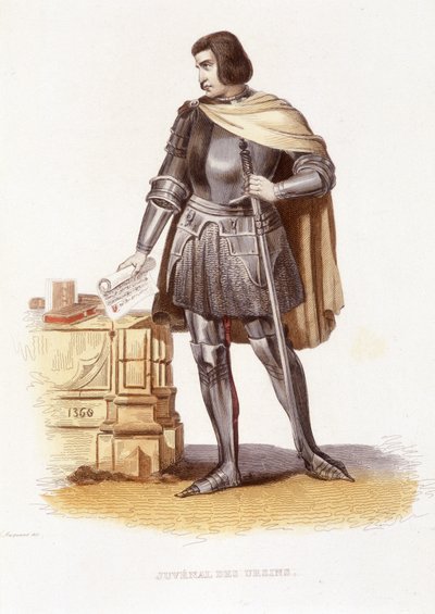 Jean Juvenal (eller Jouvenel) des Ursins (1360 - 1431), fransk magistrat - i "Le Plutarque francais" Ed. Mennechet av Unknown artist