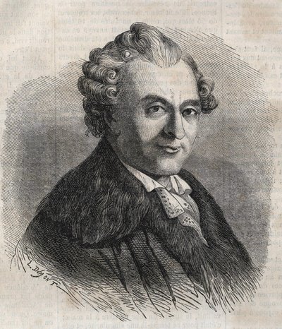 Jean Michel Sedaine. Fransk dramatiker 1719-1797 av Unknown artist