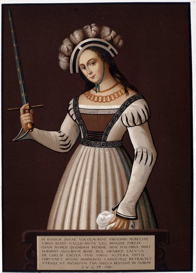 Jeanne la Maid, med ett svärd - i "" Jeanne d