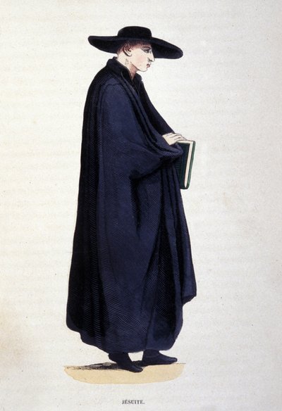 Jesuite. Gravyr från ett album på religiösa beställningar, Paris av Unknown artist