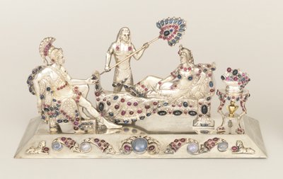 Skulptur med smycken av Antony, Cleopatra och Attendant av Unknown artist