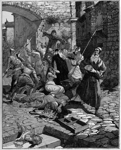 Judar fråntog sin egendom och jagade från Frankrike på 1200-talet. av Unknown artist