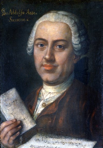 Johann Adolf Hasse, tysk kompositör 1699-1783, Scala Museum i Milano av Unknown artist
