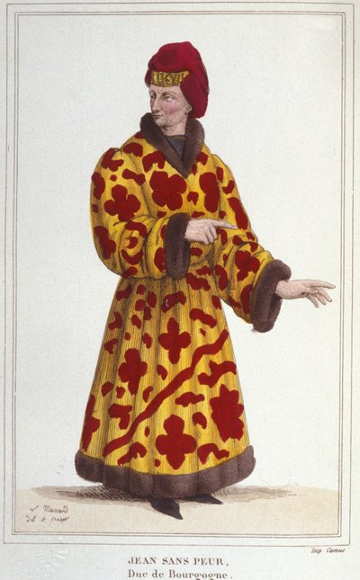 Johannes utan rädsla (1371-1419), hertig av Bourgogne. Gravyr från 1830 av Unknown artist