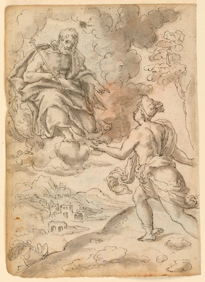 Jupiter skickar Merkurius till Priam av Unknown artist