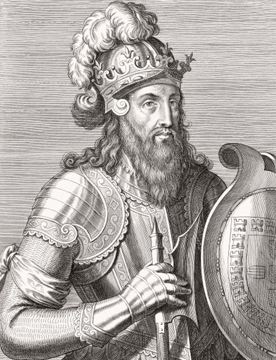 Kung Afonso III av Portugal. Porträtt. av Unknown artist